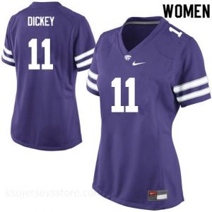 Classic Women Kansas State Wildcats Lynn Dickey #11 Purple Stitch Jersey 144343-853