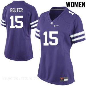 Genuine Womens Kansas State Wildcats Zach Reuter #15 Purple NCAA Jersey 904398-675